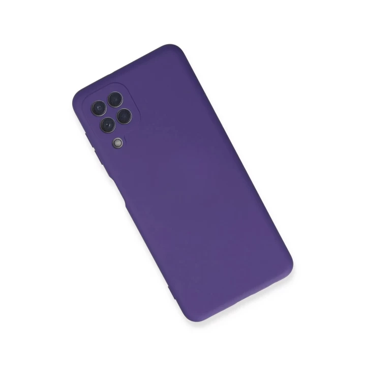 Samsung Galaxy A22 Kılıf Nano içi Kadife Silikon - Mor