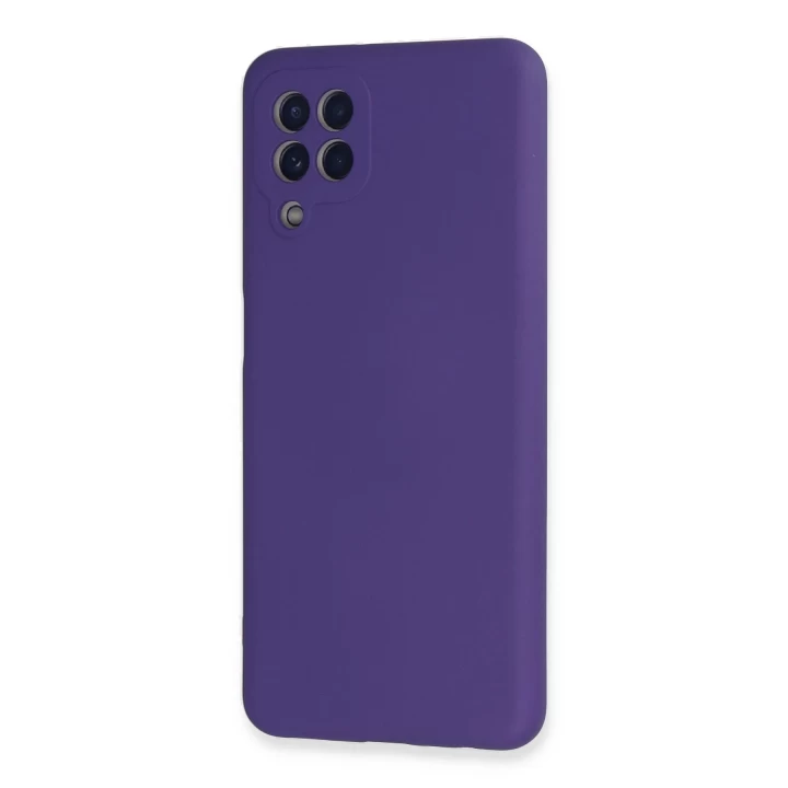 Samsung Galaxy A22 Kılıf Nano içi Kadife Silikon - Mor