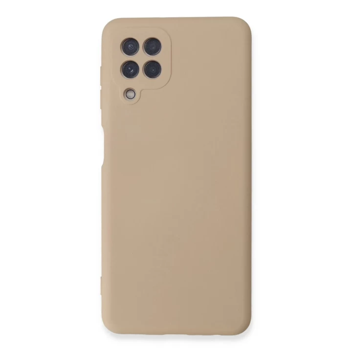 Samsung Galaxy A22 Kılıf Nano içi Kadife Silikon - Pudra