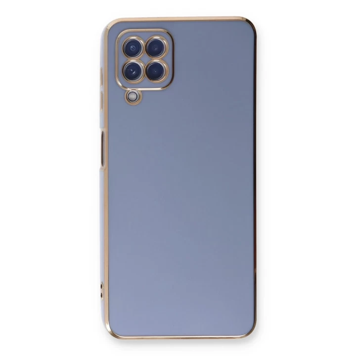 Samsung Galaxy A22 Kılıf Volet Silikon - Mavi
