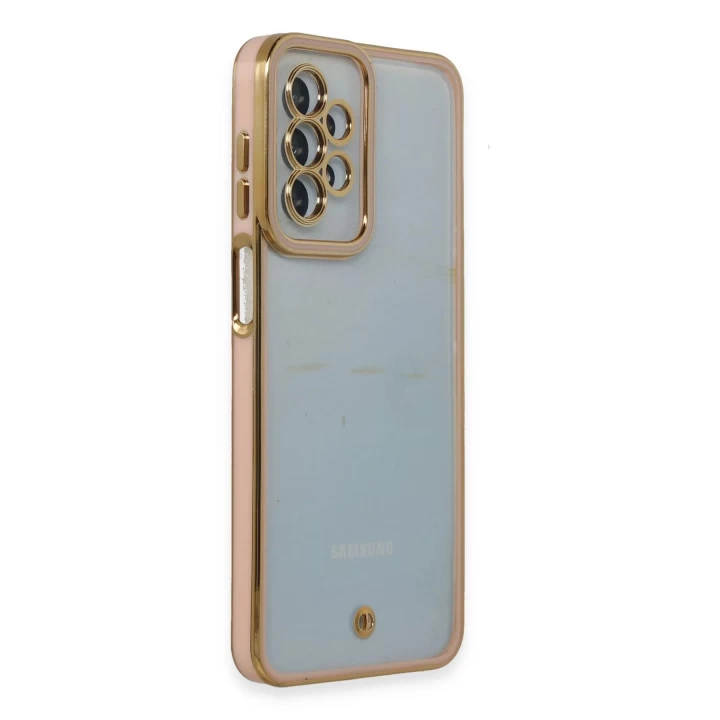 Samsung Galaxy A23 4G Kılıf Liva Lens Silikon - Pudra