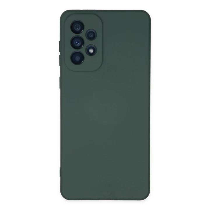 Samsung Galaxy A23 4G Kılıf Nano içi Kadife Silikon - Koyu Yeşil