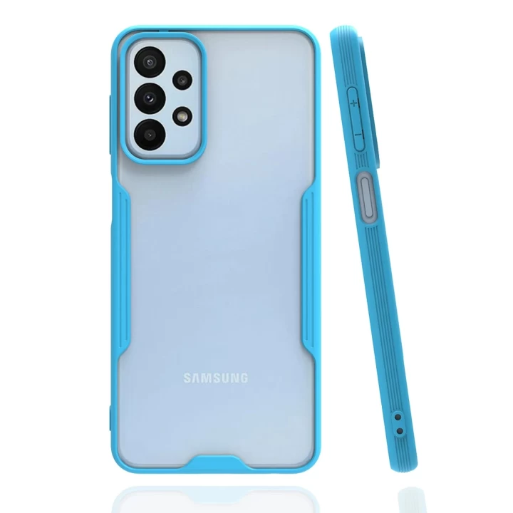Samsung Galaxy A23 4G Kılıf Platin Silikon - Mavi