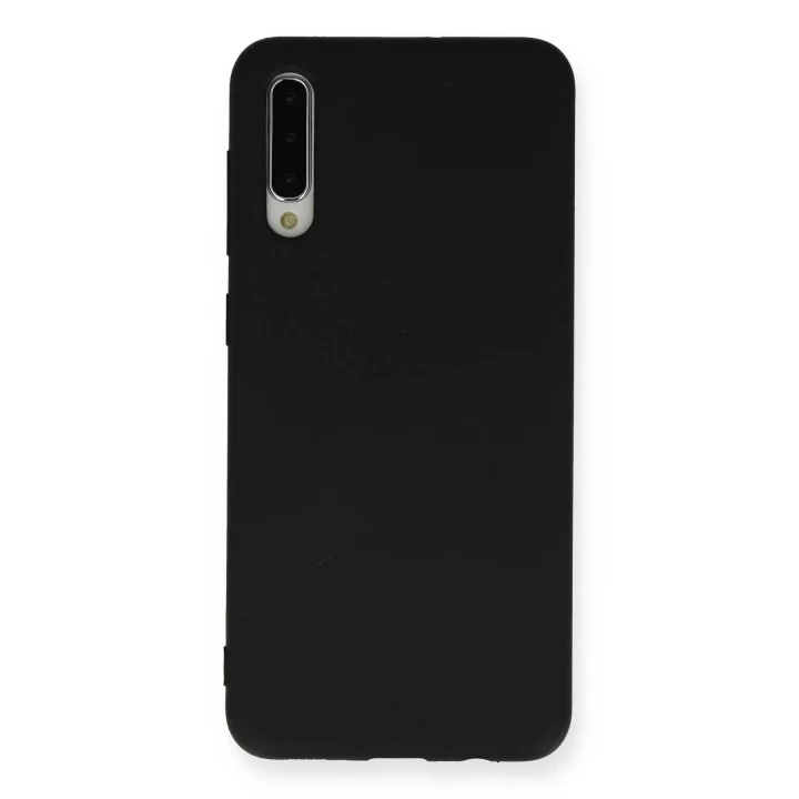 Samsung Galaxy A30S Kılıf Nano içi Kadife Silikon - Siyah