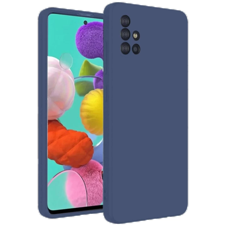 Samsung Galaxy A31 Kılıf Nano içi Kadife Silikon - Lacivert