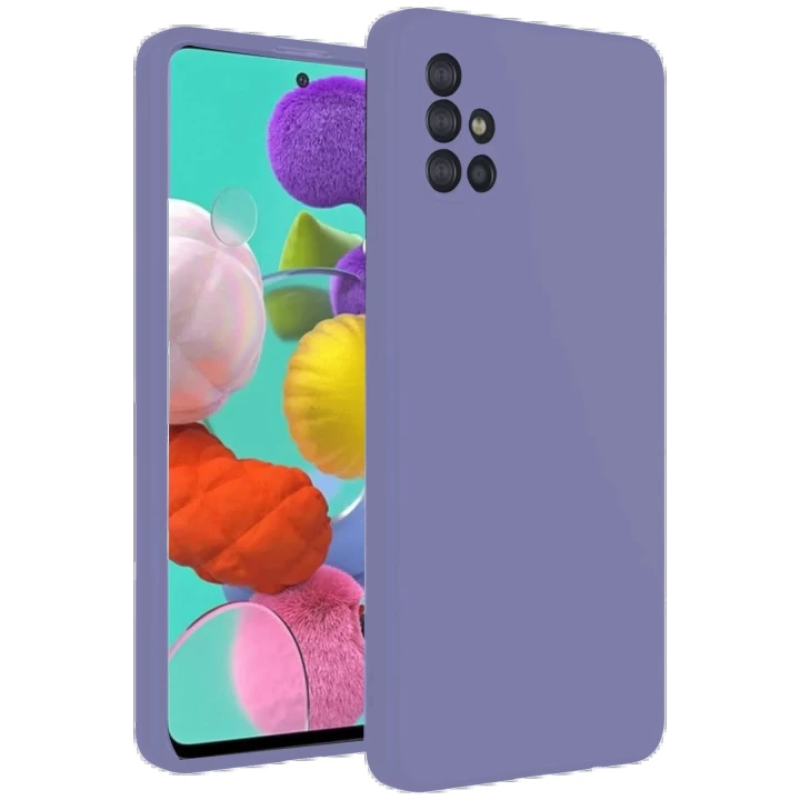 Samsung Galaxy A31 Kılıf Nano içi Kadife Silikon - Lila