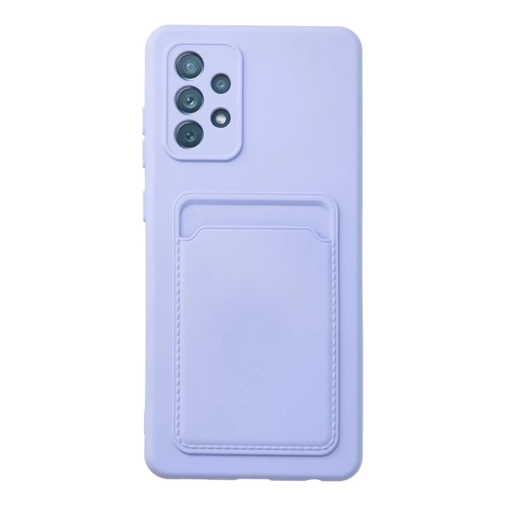 Samsung Galaxy A33 5G Kılıf Kelvin Kartvizitli Silikon - Lila
