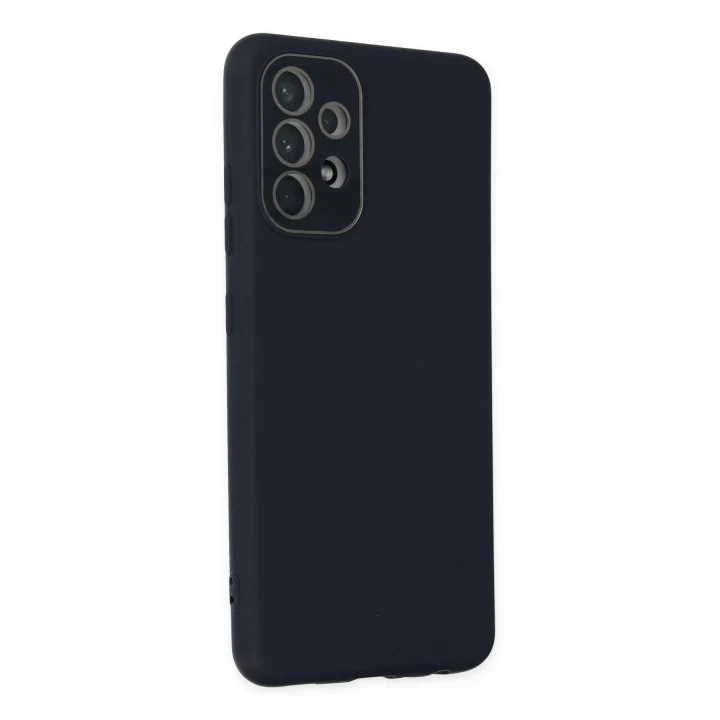 Samsung Galaxy A33 5G Kılıf Lansman Glass Kapak - Lacivert