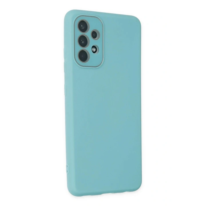 Samsung Galaxy A33 5G Kılıf Lansman Glass Kapak - Turkuaz