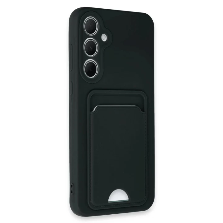 Samsung Galaxy A35 5G Kılıf Kelvin Kartvizitli Silikon - Siyah