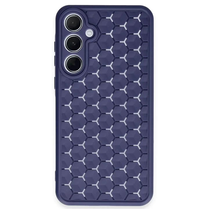 Samsung Galaxy A35 5G Kılıf Petek Silikon Kapak - Lacivert