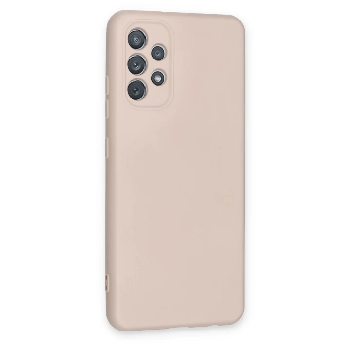 Samsung Galaxy A52 Kılıf Nano içi Kadife Silikon - Pudra
