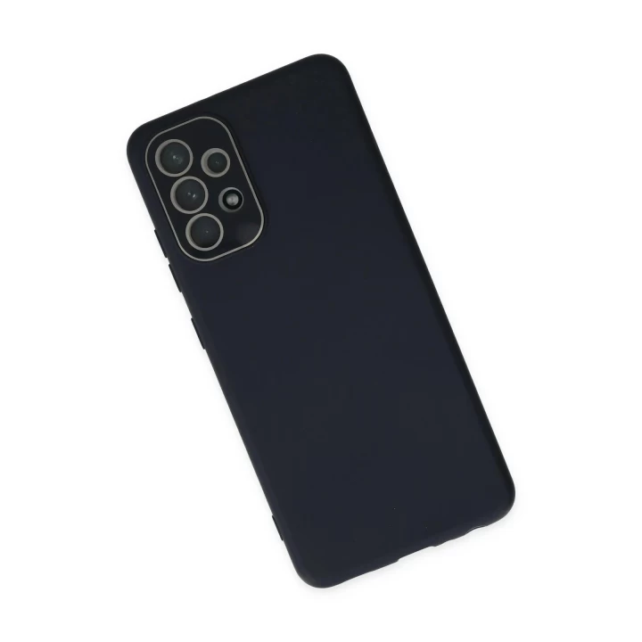 Samsung Galaxy A53 5G Kılıf Lansman Glass Kapak - Lacivert