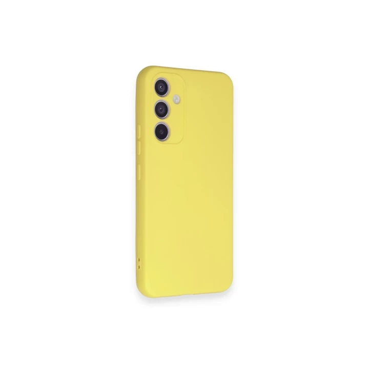 Samsung Galaxy A54 5G Kılıf Nano içi Kadife Silikon - Sarı