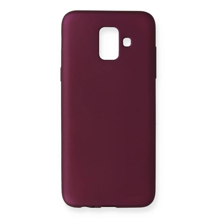 Samsung Galaxy A6 2018 Kılıf First Silikon - Mürdüm