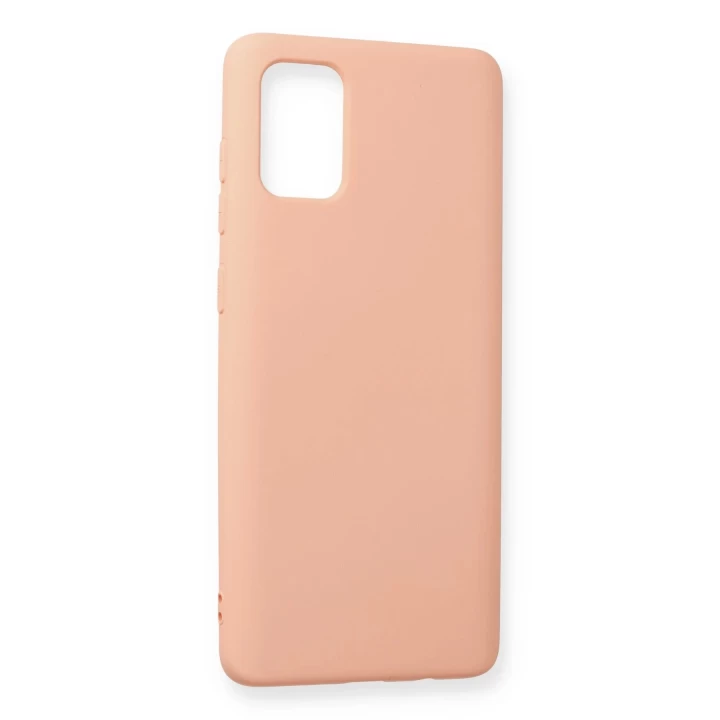 Samsung Galaxy A71 Kılıf Nano içi Kadife Silikon - Pudra