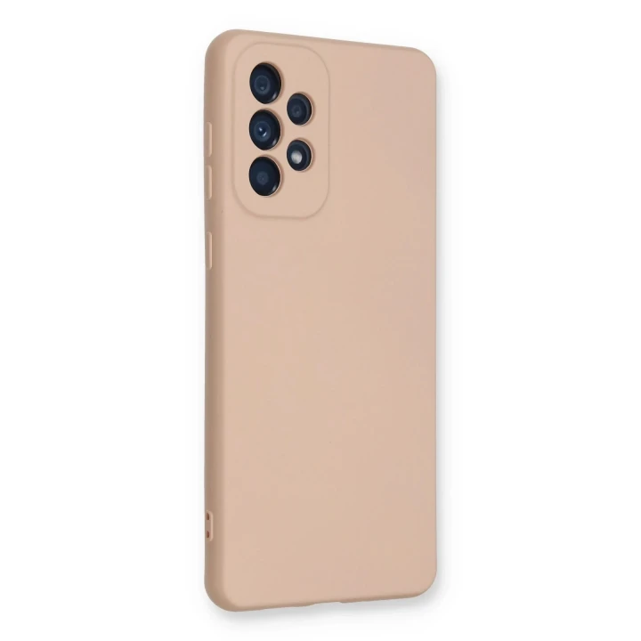 Samsung Galaxy A73 5G Kılıf Nano içi Kadife Silikon - Pudra