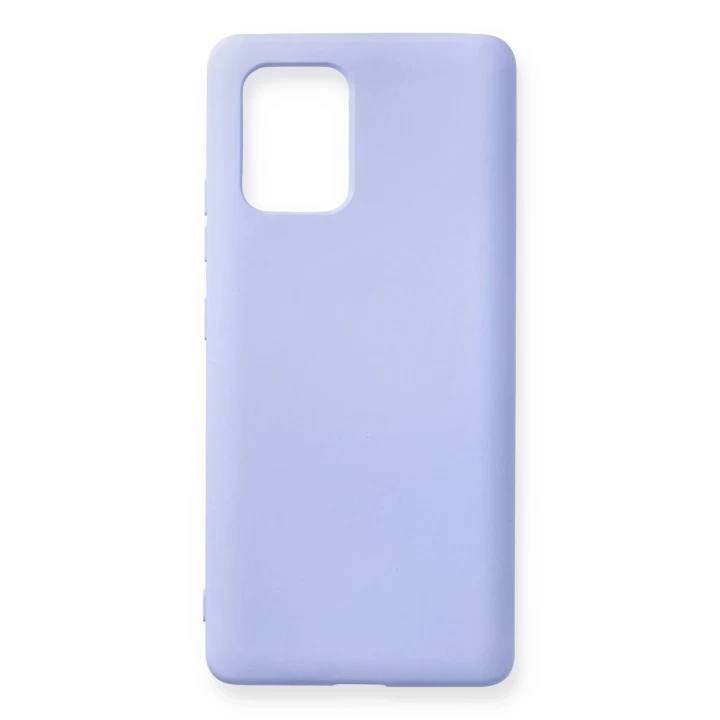 Samsung Galaxy A91 / S10 Lite Kılıf Nano içi Kadife Silikon - Lila