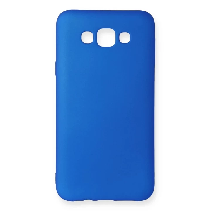 Samsung Galaxy E7 Kılıf First Silikon - Mavi