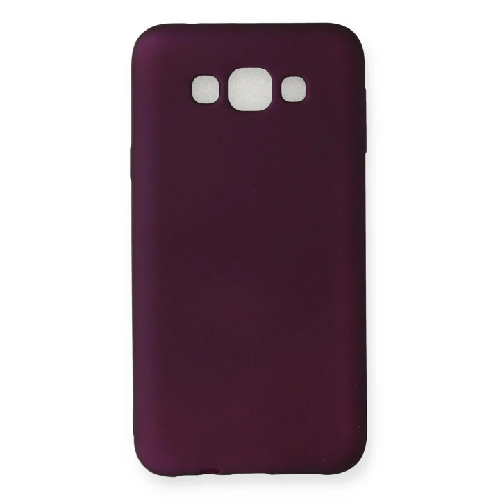 Samsung Galaxy E7 Kılıf First Silikon - Mürdüm