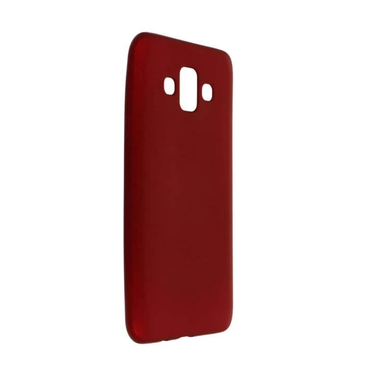Samsung Galaxy J7 Duo Kılıf First Silikon - Bordo