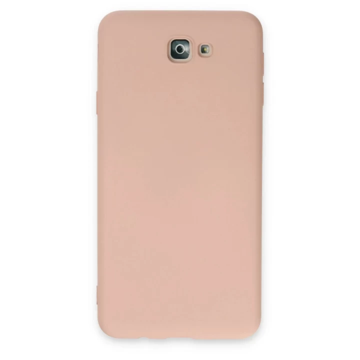 Samsung Galaxy J7 Prime Kılıf Nano içi Kadife Silikon - Pudra