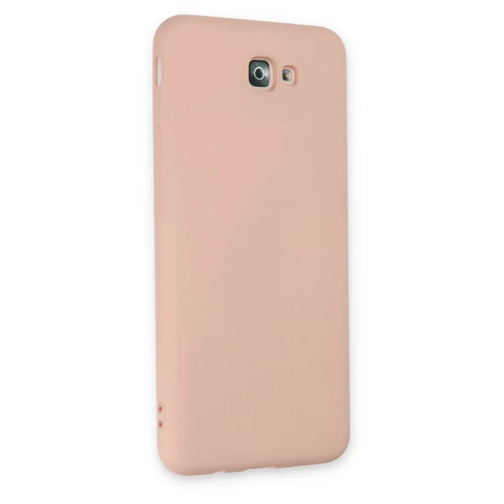 Samsung Galaxy J7 Prime Kılıf Nano içi Kadife Silikon - Pudra