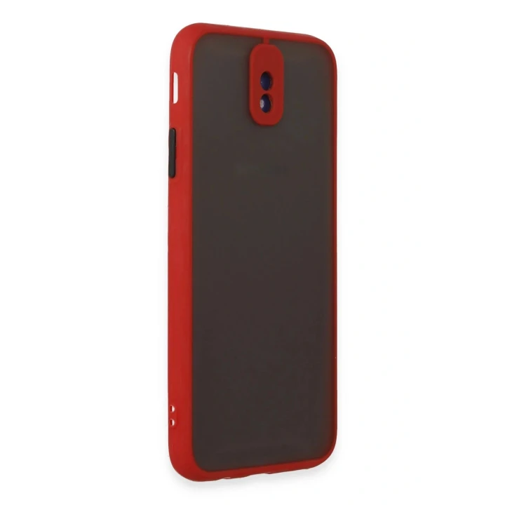 Samsung Galaxy J7 Pro / J730 Kılıf Montreal Silikon Kapak - Kırmızı