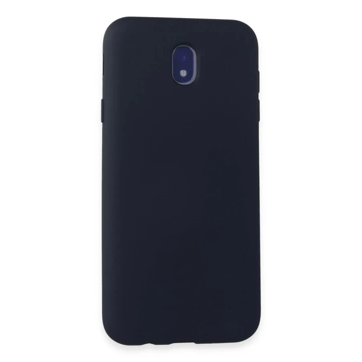 Samsung Galaxy J7 Pro / J730 Kılıf Nano içi Kadife Silikon - Koyu Mavi