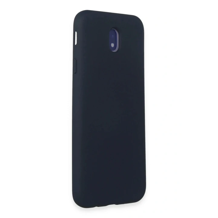 Samsung Galaxy J7 Pro / J730 Kılıf Nano içi Kadife Silikon - Koyu Mavi