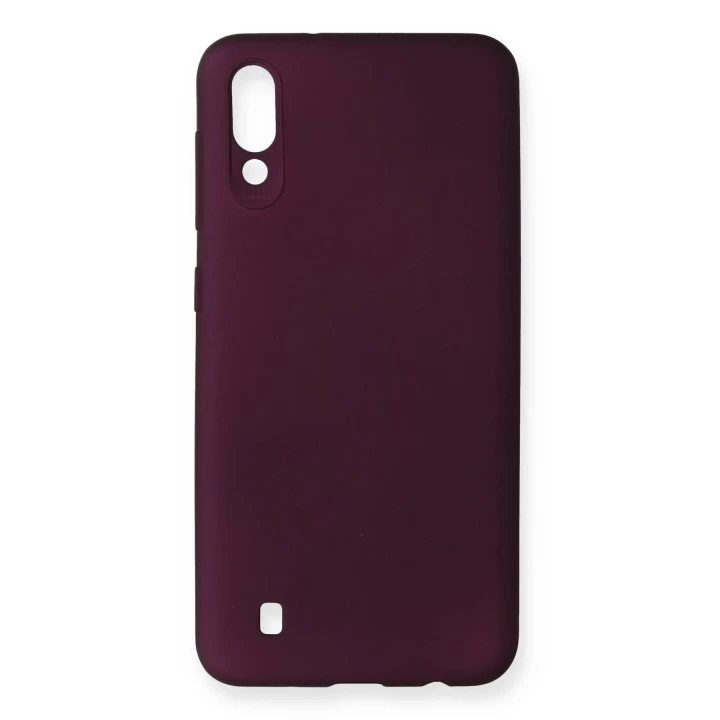 Samsung Galaxy M10 Kılıf First Silikon - Mürdüm