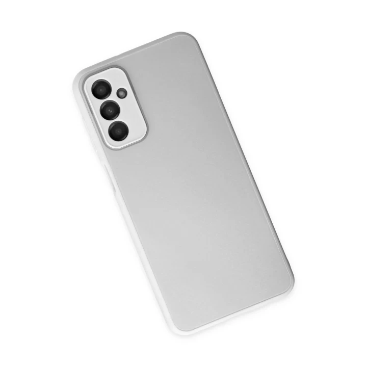 Samsung Galaxy M23 Kılıf Glass Kapak - Beyaz
