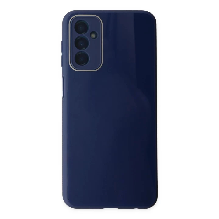Samsung Galaxy M23 Kılıf Glass Kapak - Lacivert
