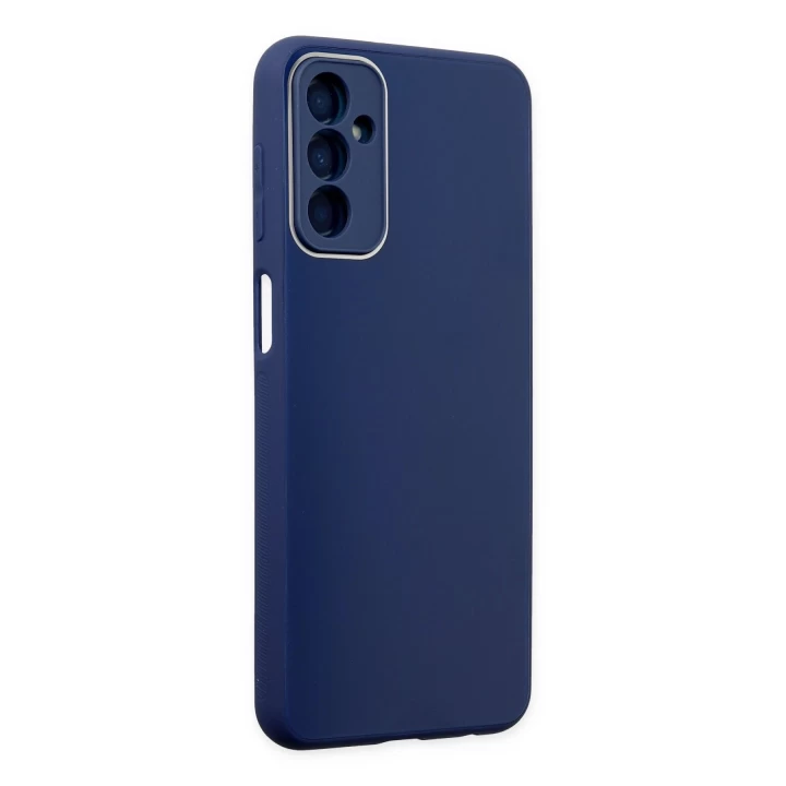Samsung Galaxy M23 Kılıf Glass Kapak - Lacivert