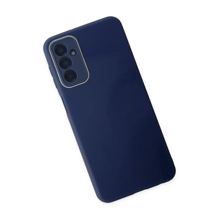 Samsung Galaxy M23 Kılıf Glass Kapak - Lacivert