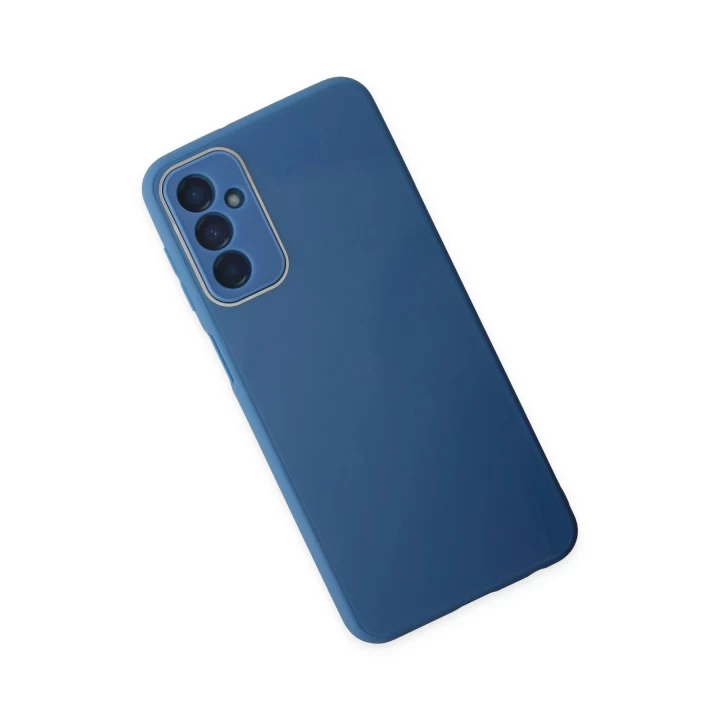 Samsung Galaxy M23 Kılıf Glass Kapak - Mavi