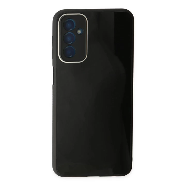 Samsung Galaxy M23 Kılıf Glass Kapak - Siyah