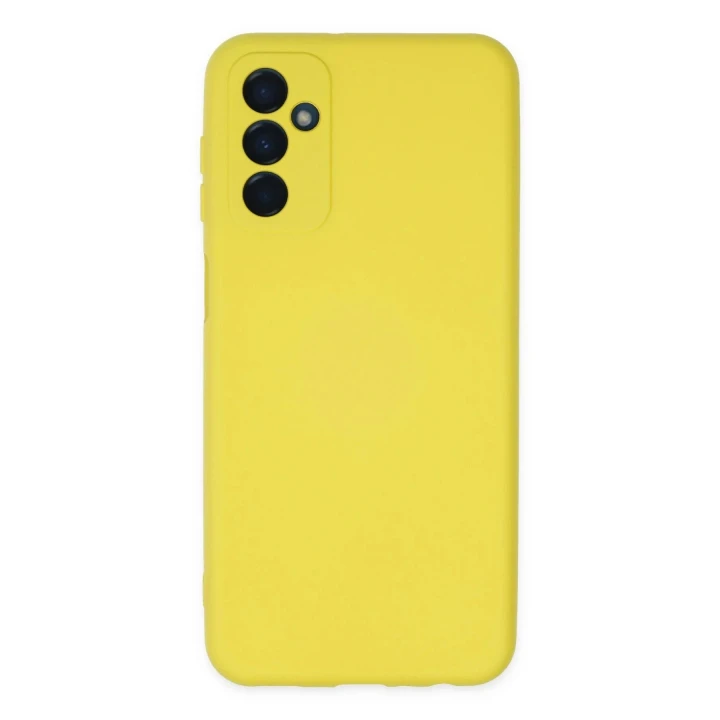 Samsung Galaxy M23 Kılıf Nano içi Kadife Silikon - Sarı