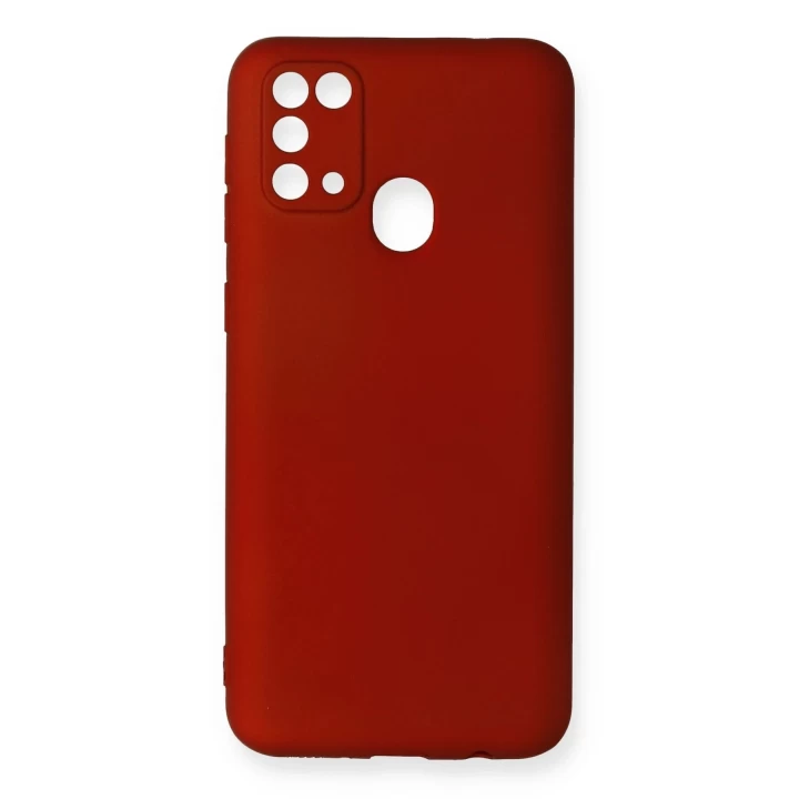 Samsung Galaxy M31 Kılıf First Silikon - Bordo