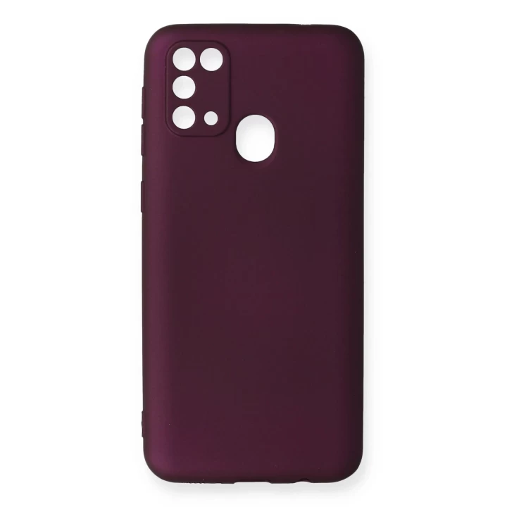 Samsung Galaxy M31 Kılıf First Silikon - Mürdüm
