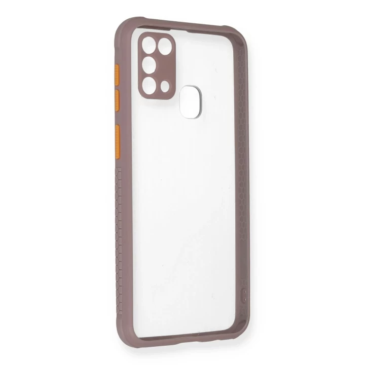 Samsung Galaxy M31 Kılıf Miami Şeffaf Silikon - Açık Mor