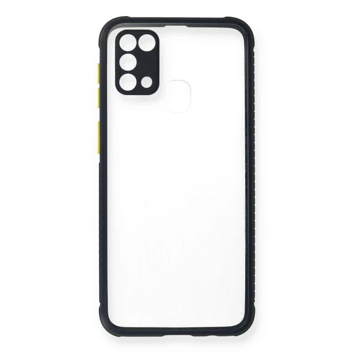 Samsung Galaxy M31 Kılıf Miami Şeffaf Silikon - Lacivert