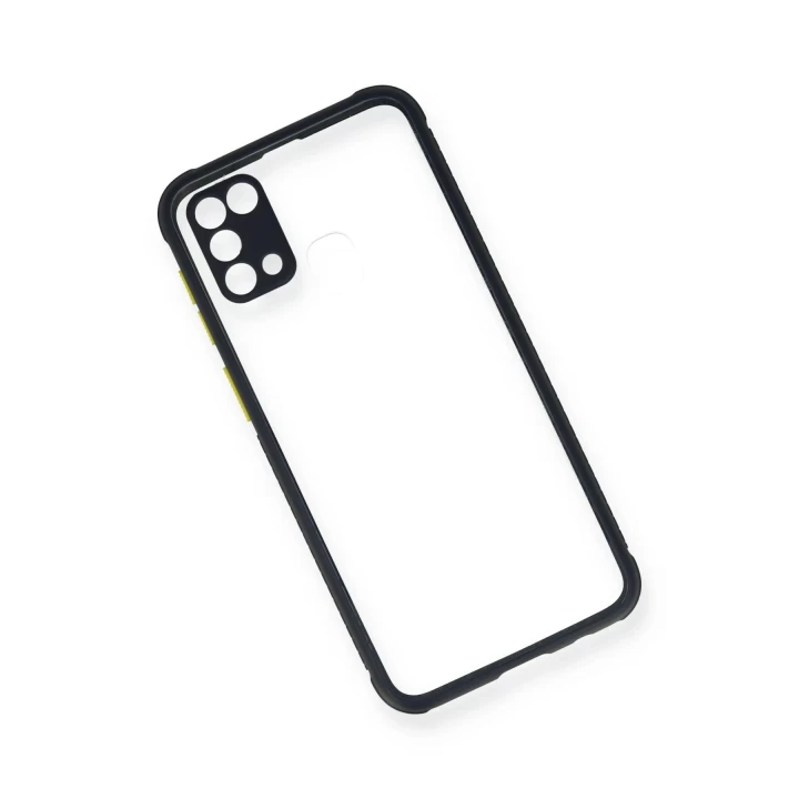 Samsung Galaxy M31 Kılıf Miami Şeffaf Silikon - Lacivert
