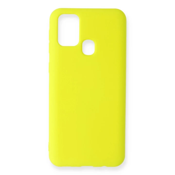 Samsung Galaxy M31 Kılıf Nano içi Kadife Silikon - Sarı