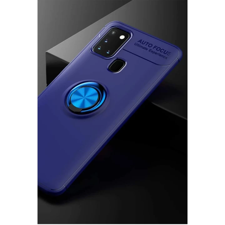 Samsung Galaxy M31 Kılıf Range Yüzüklü Silikon - Mavi