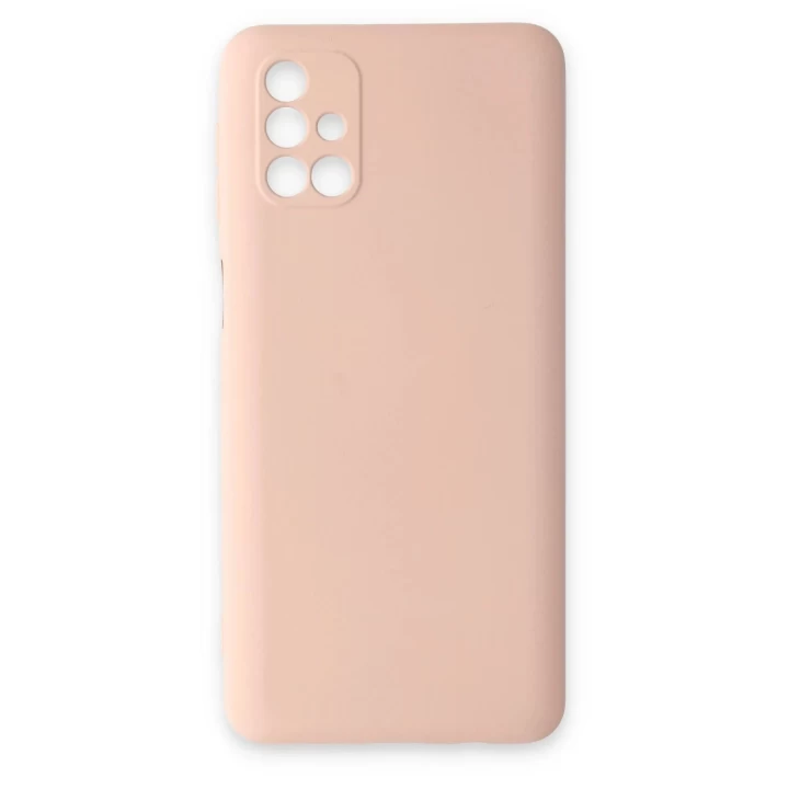 Samsung Galaxy M31S Kılıf Nano içi Kadife Silikon - Pudra