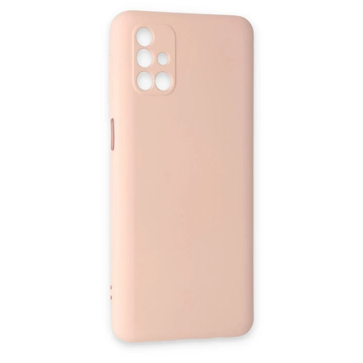 Samsung Galaxy M31S Kılıf Nano içi Kadife Silikon - Pudra