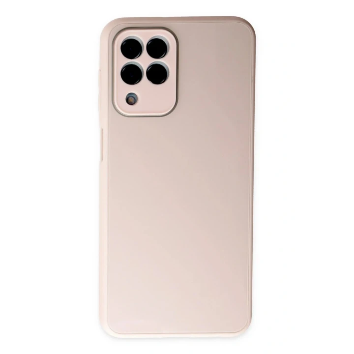 Samsung Galaxy M33 Kılıf Glass Kapak - Pembe