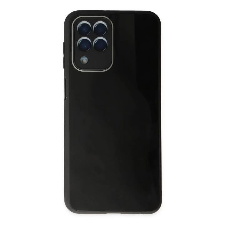 Samsung Galaxy M33 Kılıf Glass Kapak - Siyah