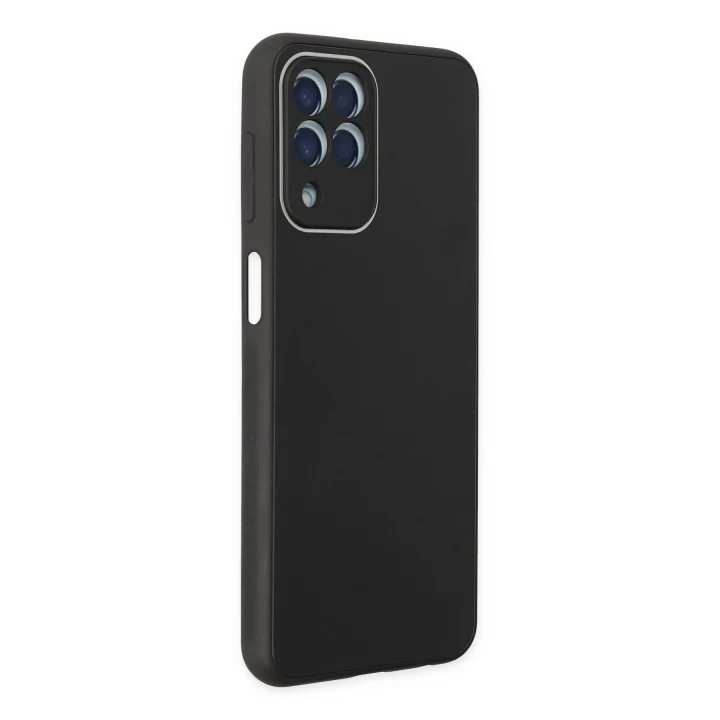 Samsung Galaxy M33 Kılıf Glass Kapak - Siyah